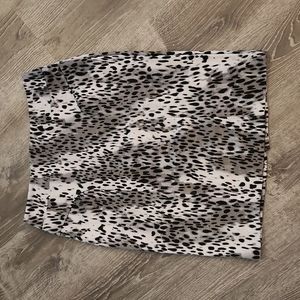 New York & Company Leopard Stretch Pencil Skirt